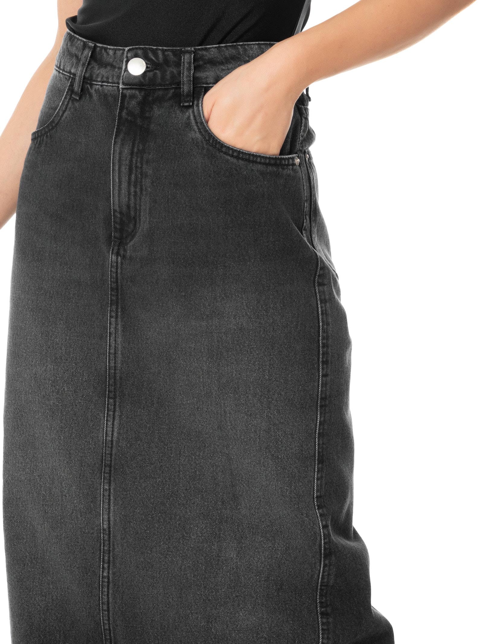 Saia Sarja Longa Hight Preto My Favorite Things