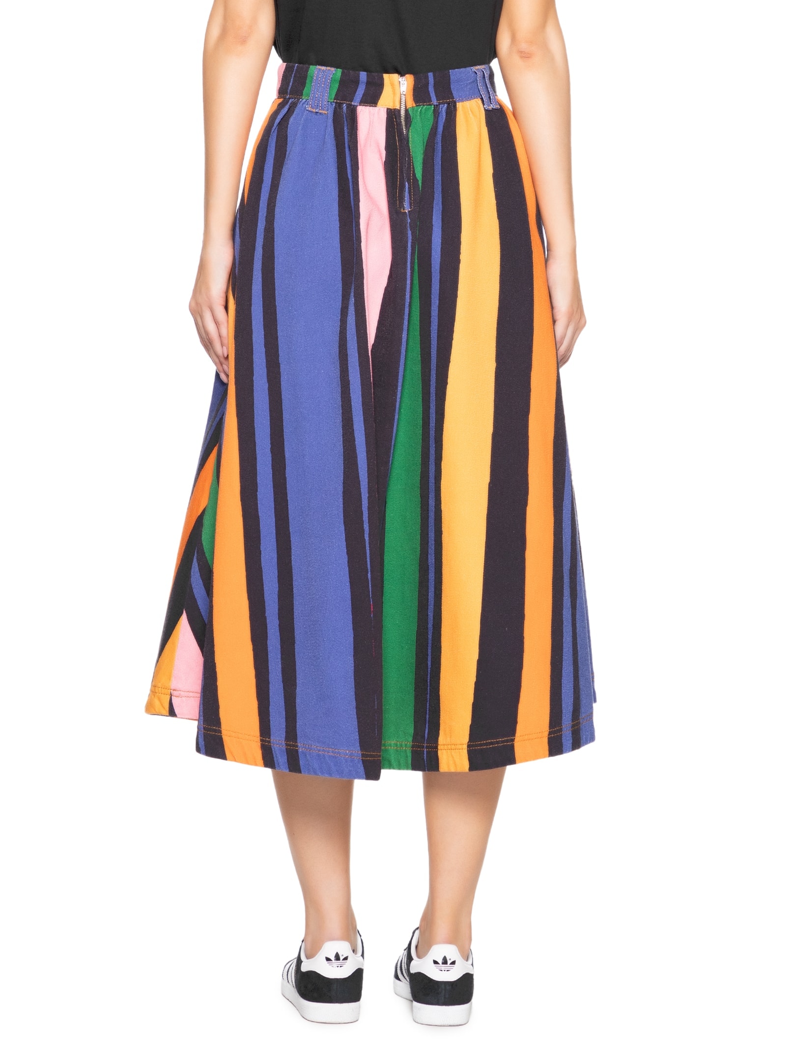 Saia Sarja Midi Listra Fantasia Azul Farm