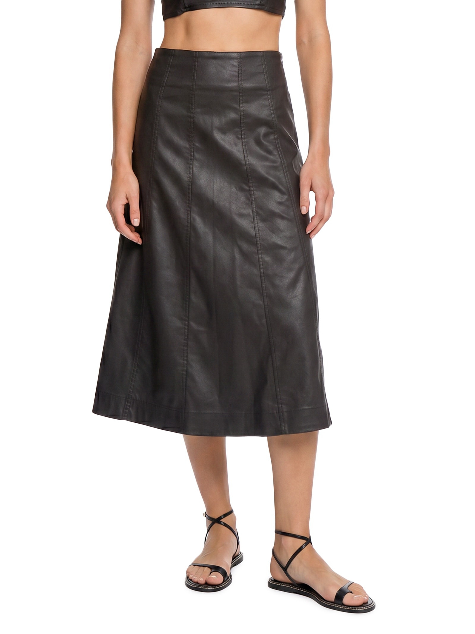 Saia Sarja Resinada Marrom Cantão