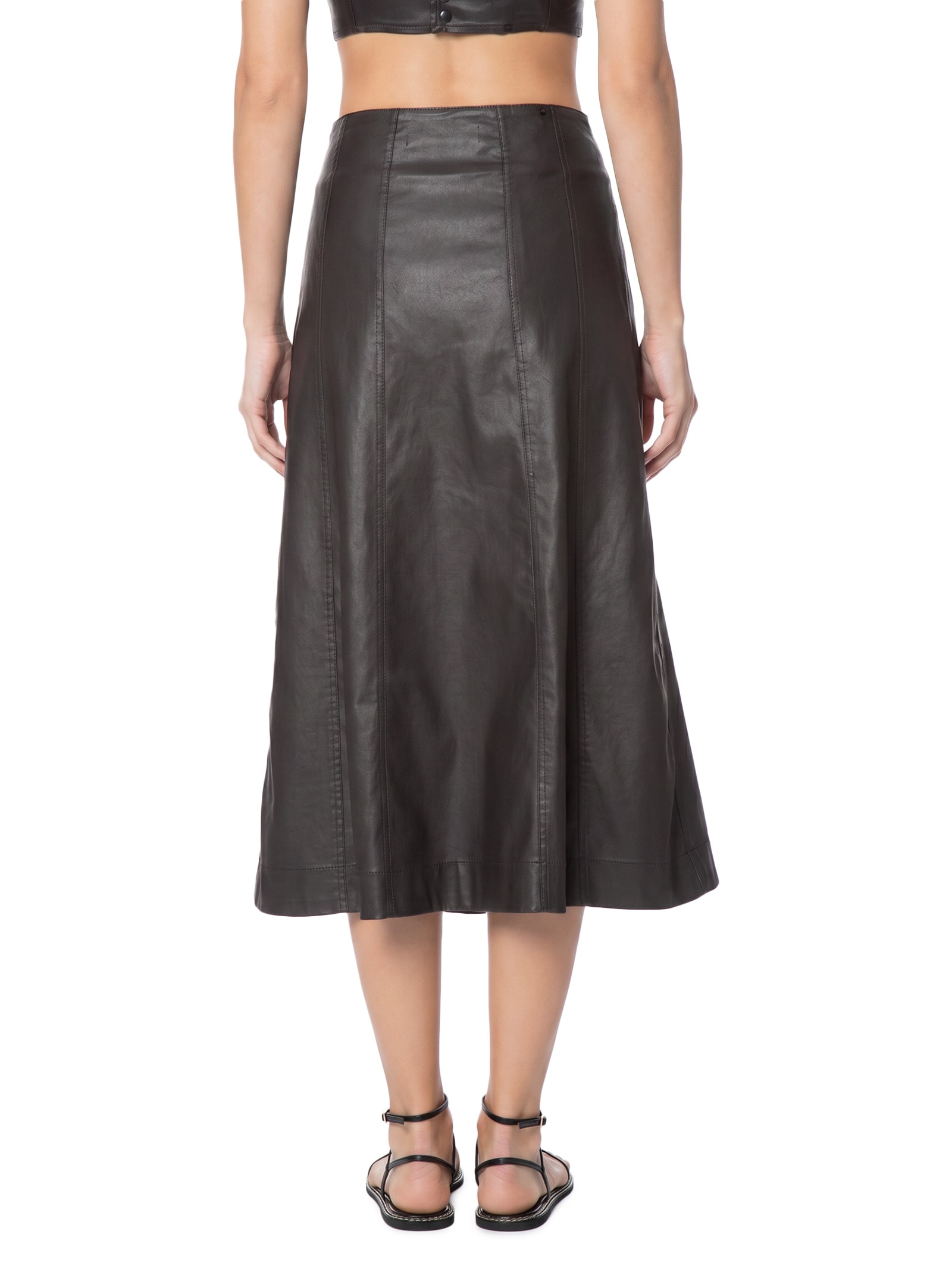 Saia Sarja Resinada Marrom Cantão