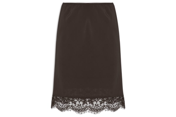 Saia Sasha Slip Skirt - Marrom