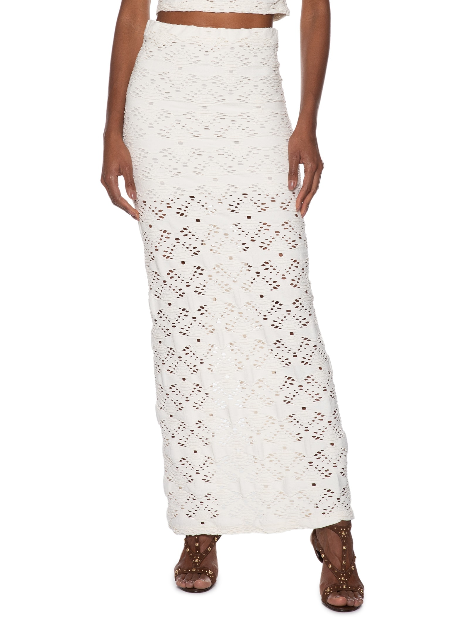 Saia Super Longo Com Fenda Off White My Favorite