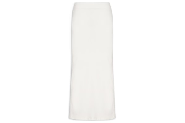 Saia Super Midi Cintura Alta - Branco