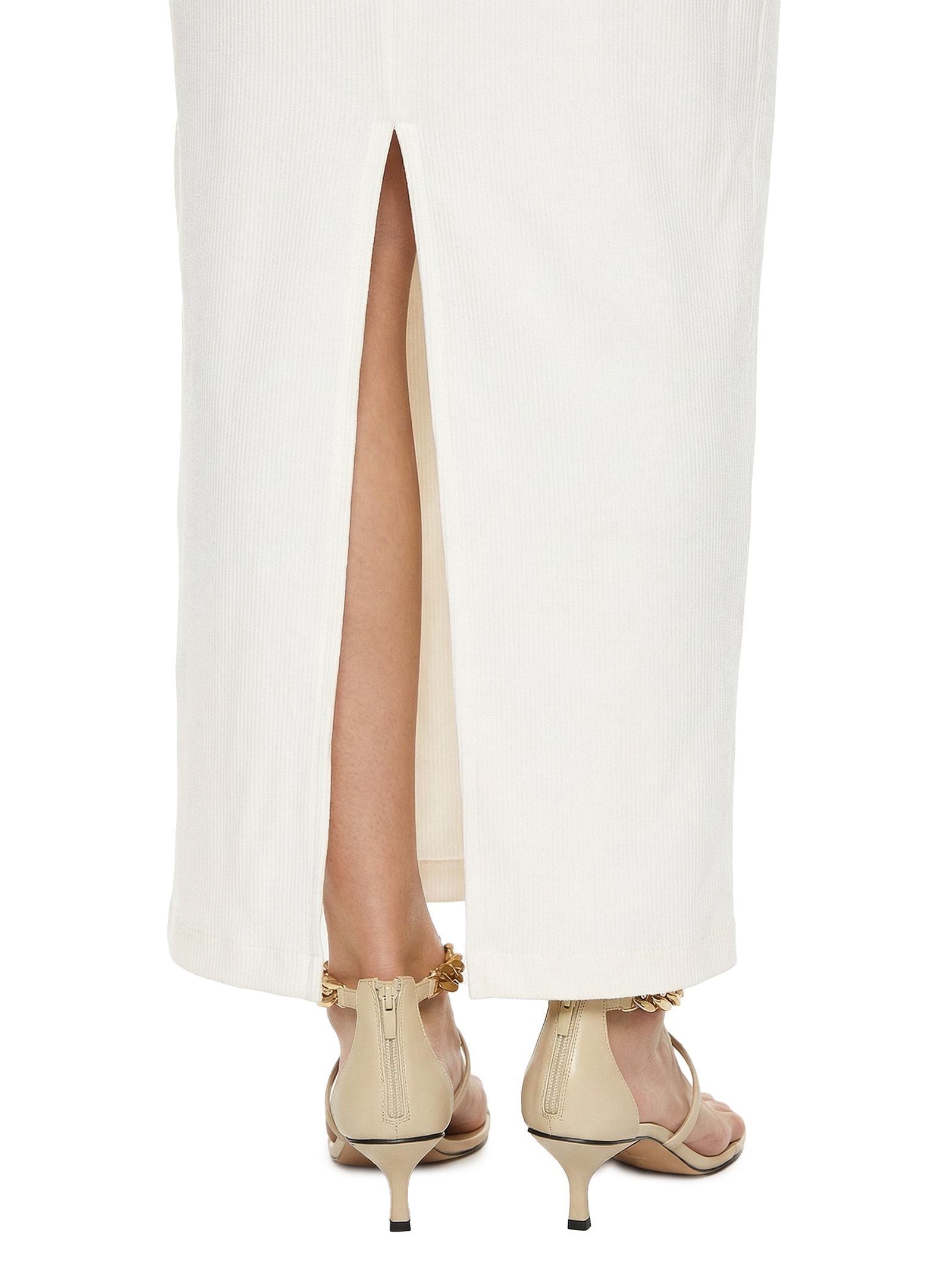 Saia Super Midi Cintura Alta Branco Lança Perfume