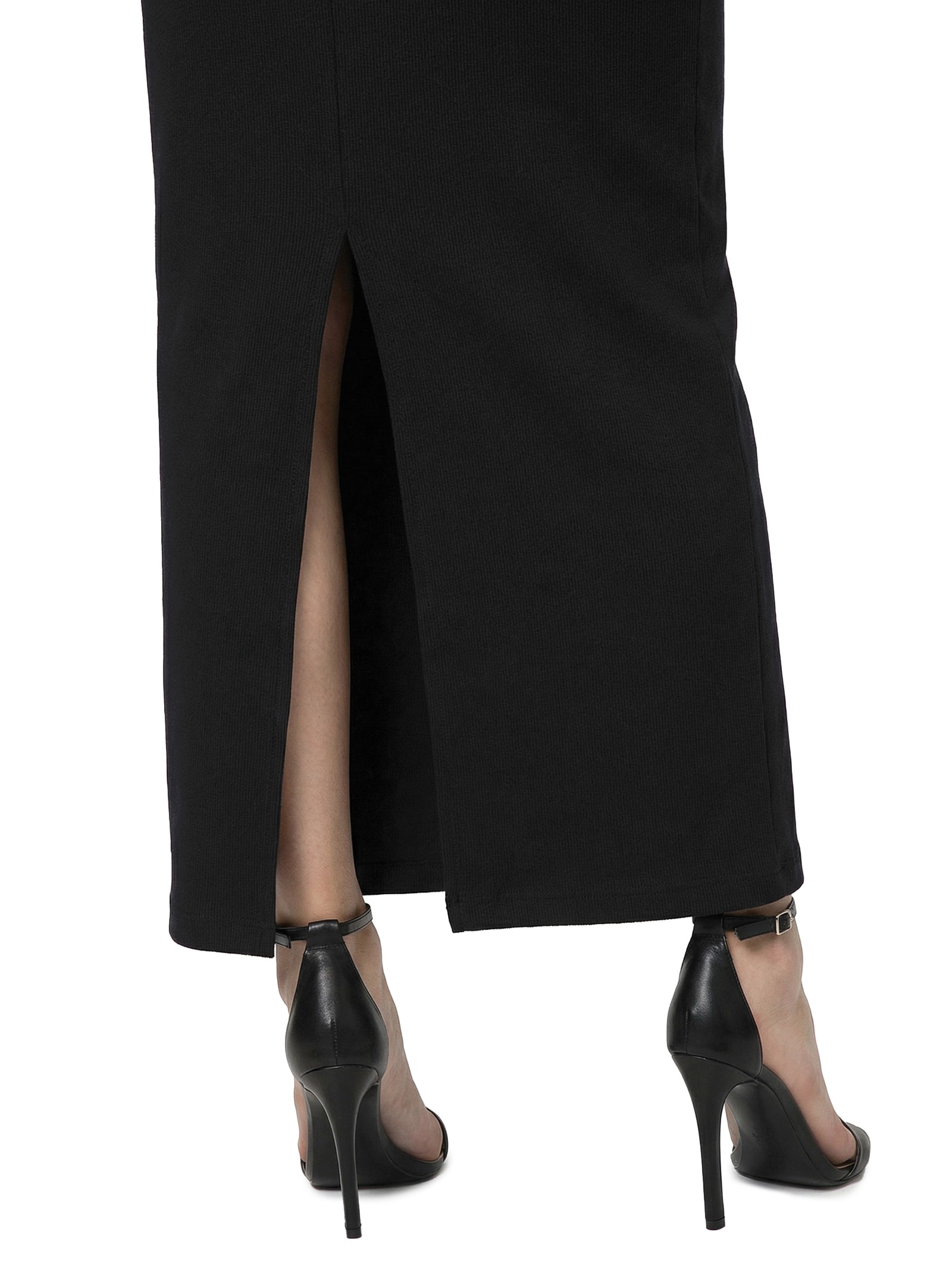 Saia Super Midi Cintura Alta Preto Lança Perfume