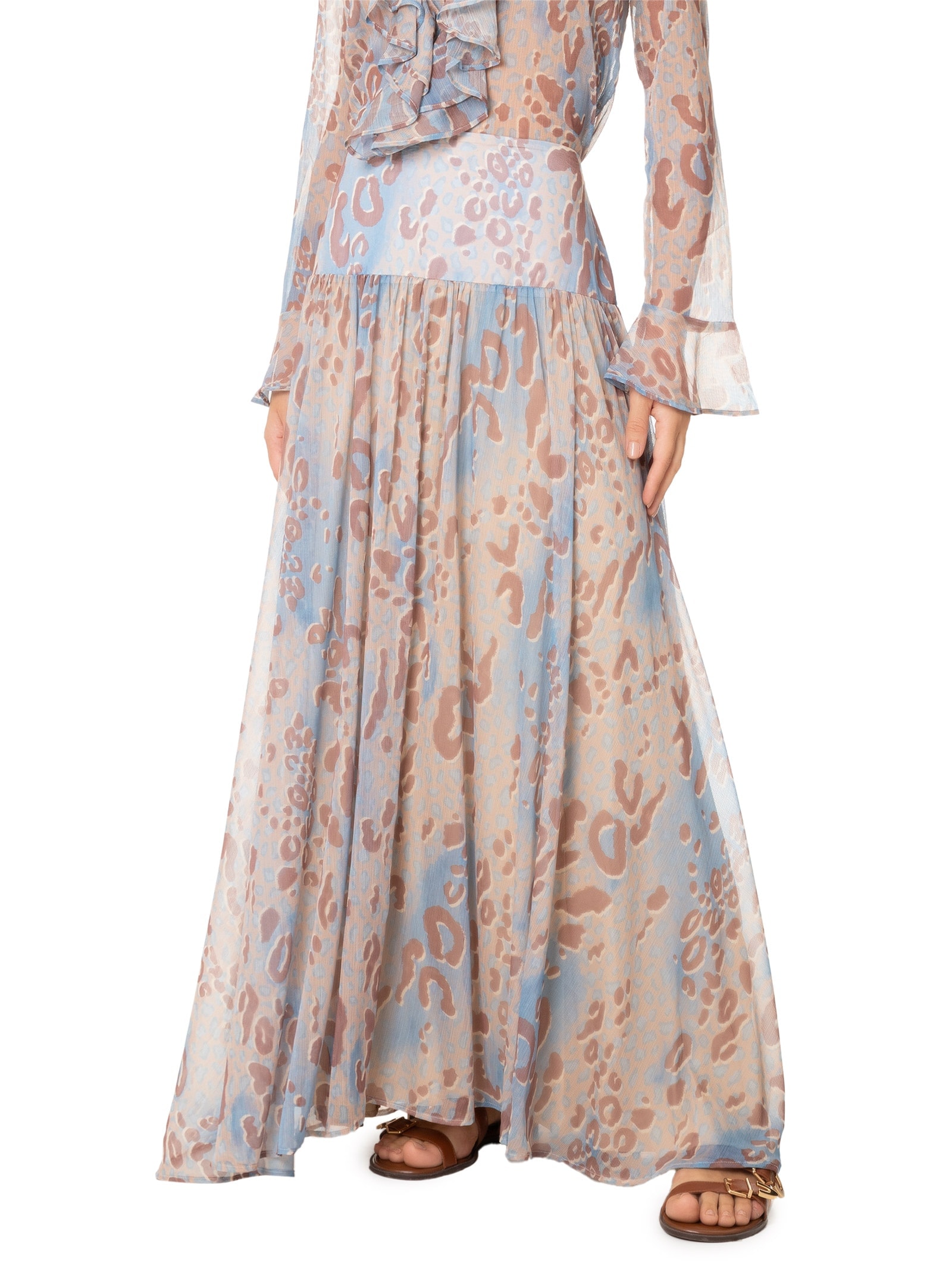 Saia Tecido Transparência Animal Print Lez A Lez