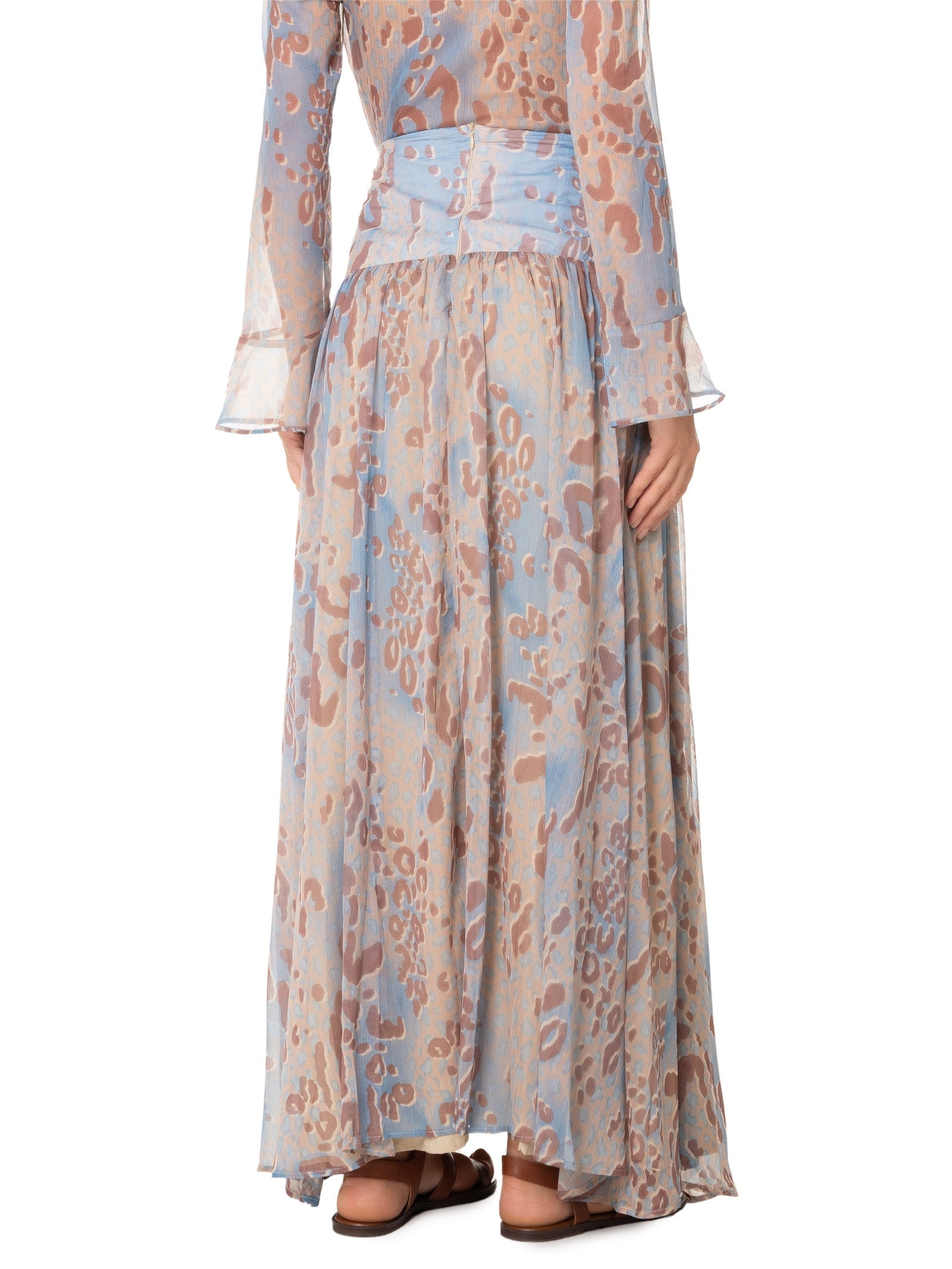 Saia Tecido Transparência Animal Print Lez A Lez