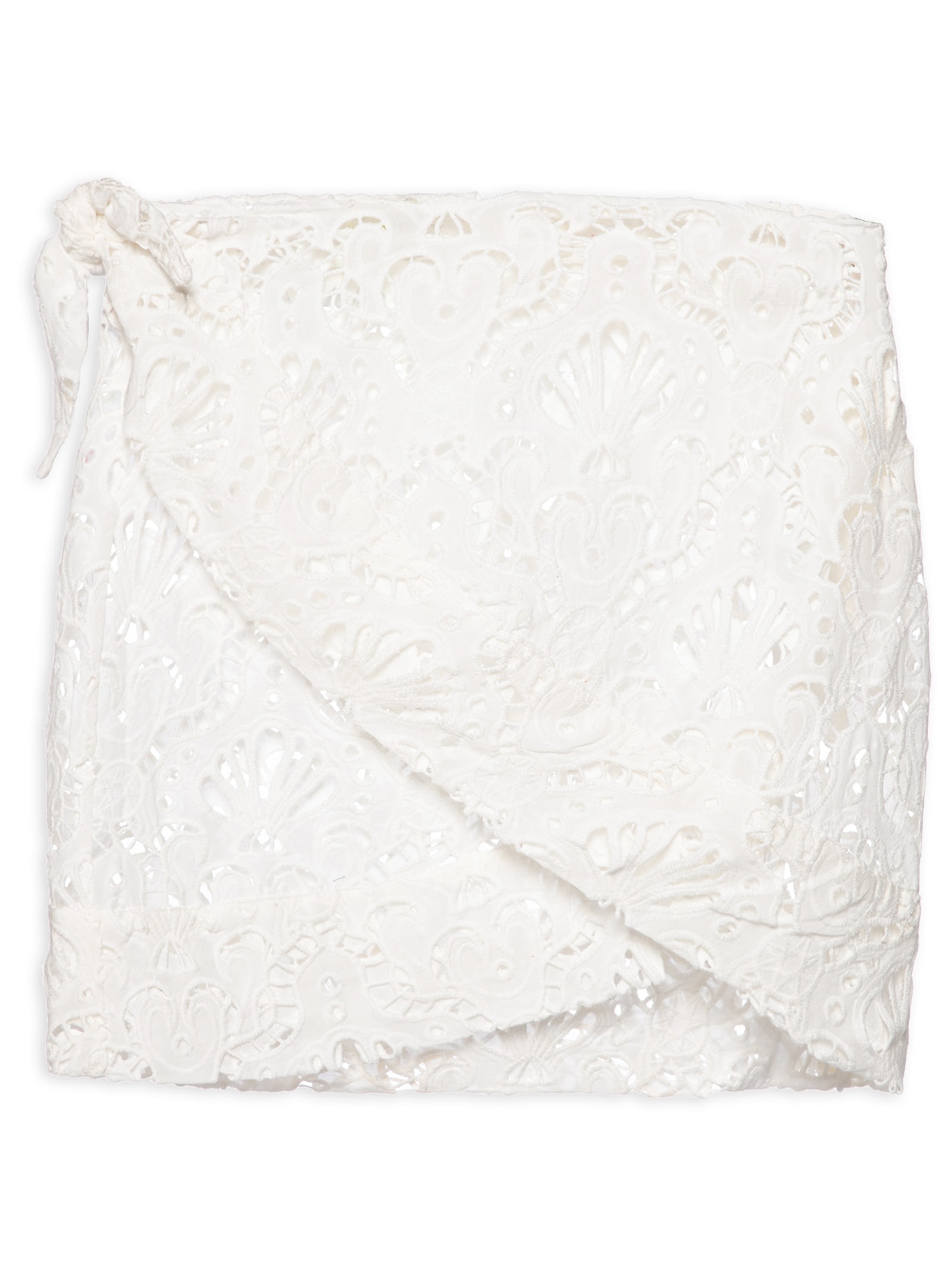 Saia Transpasse Laise Concha Branco Farm Praia