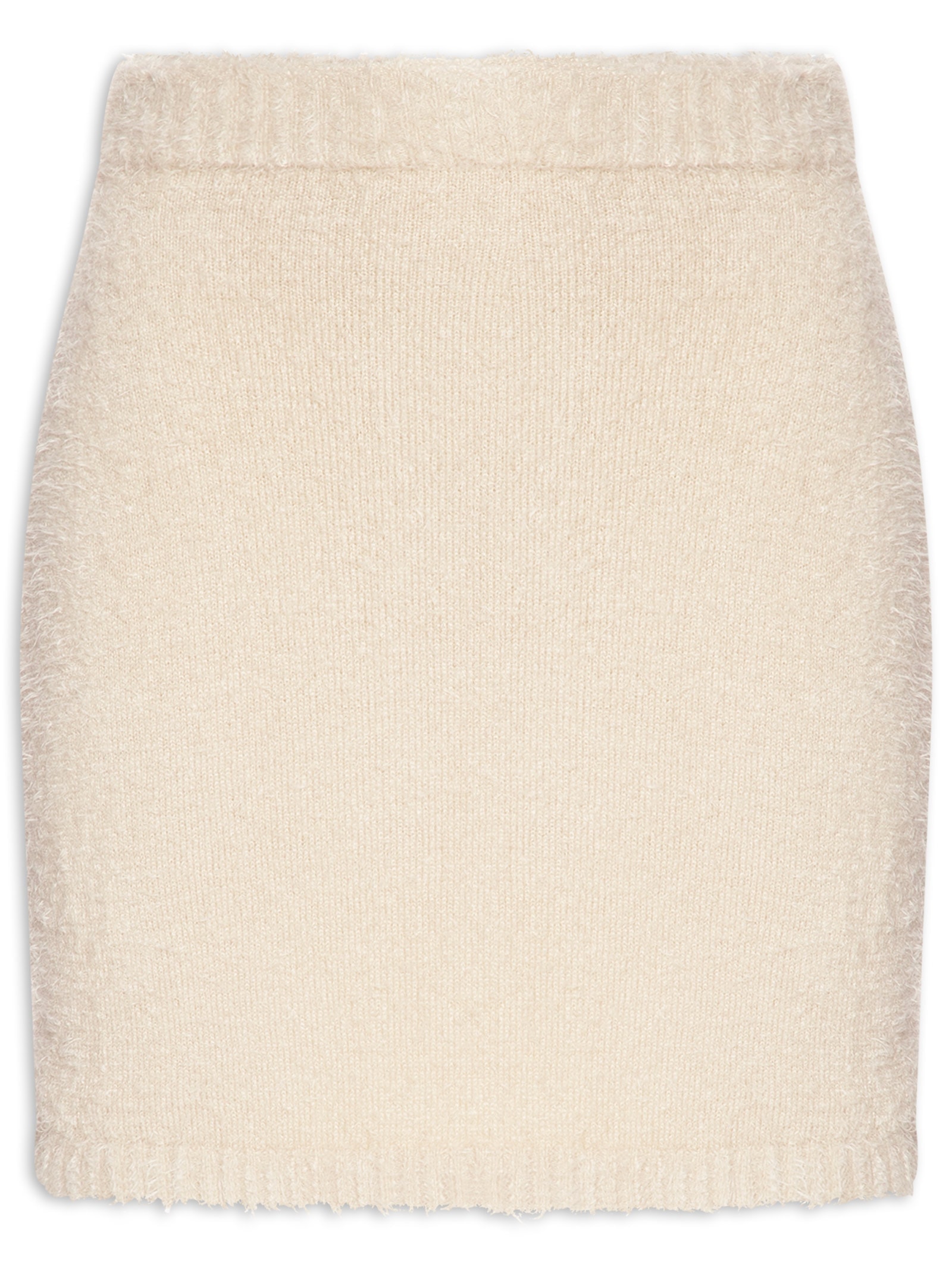 Saia Tricot Bege  Colcci