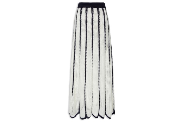 Saia Tricot Bicolor - Azul