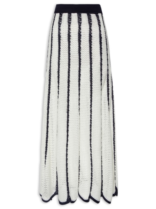 Saia Tricot Bicolor – Azul