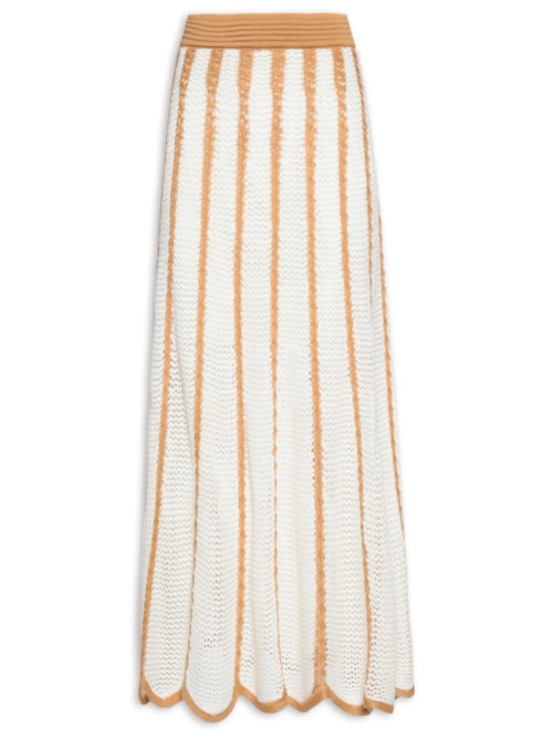 Saia Tricot Bicolor – Bege