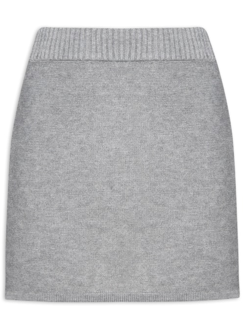 Saia Tricot Corações – Cinza