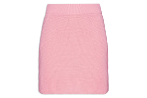 Saia Tricot Curta - Rosa
