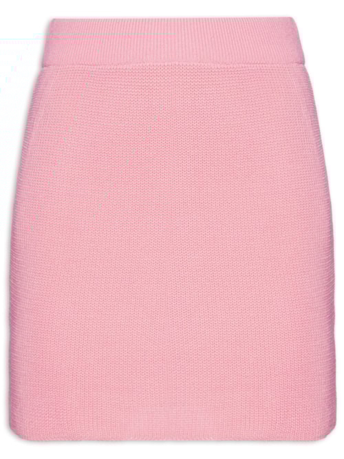 Saia Tricot Curta – Rosa