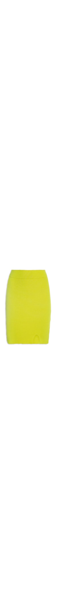 Saia Tricot Fenda - Amarelo