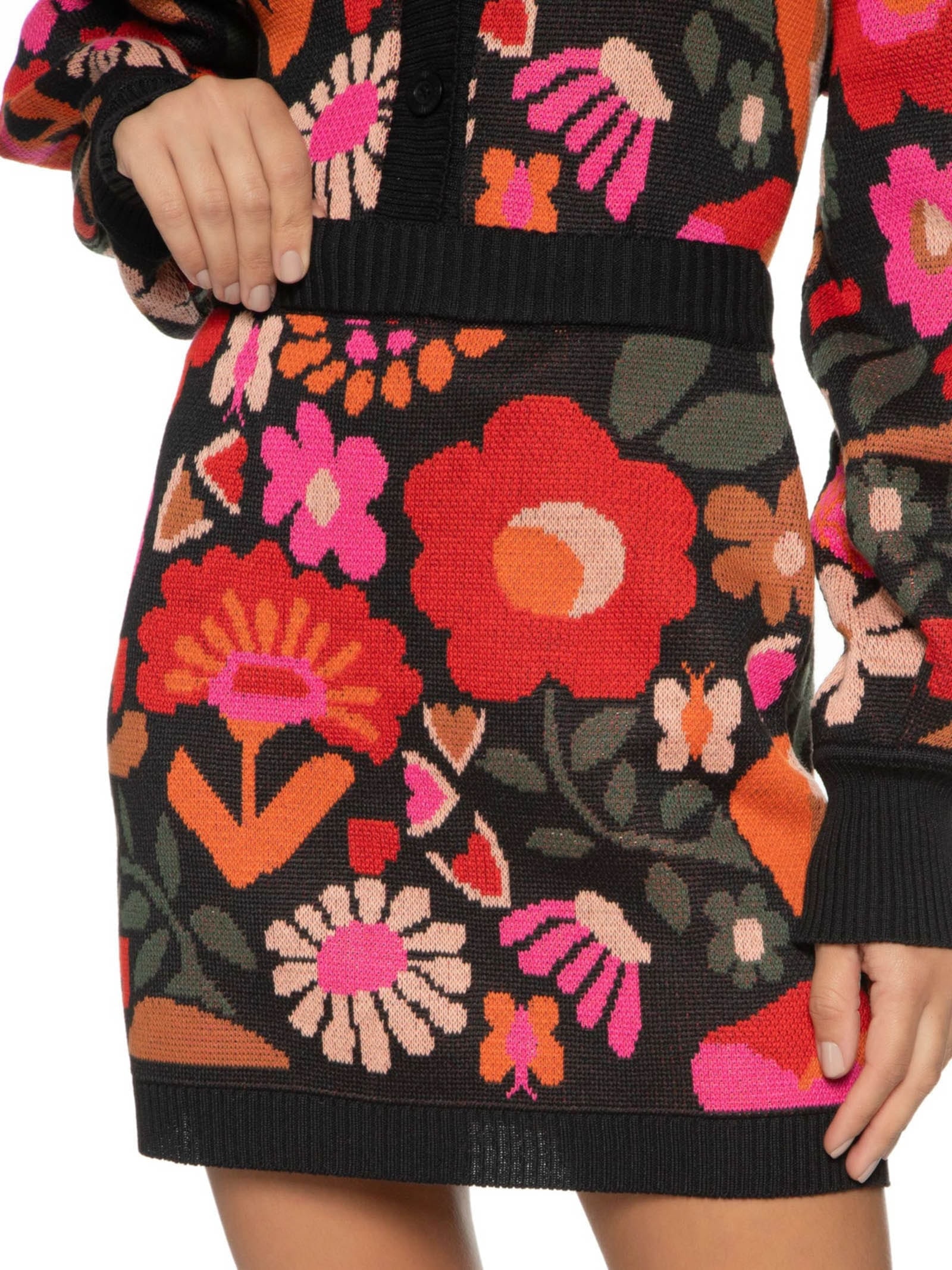 Saia Tricot Jacquard Alice Preto Dress To