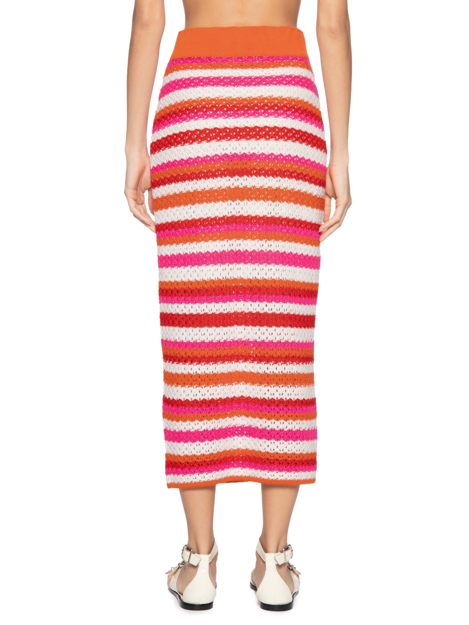 Saia Tricot Listrado Rosa Dress To