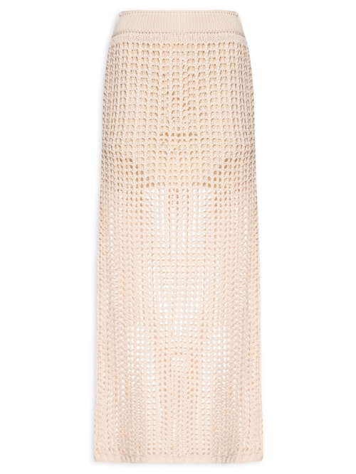 Saia Tricot Longa – Bege