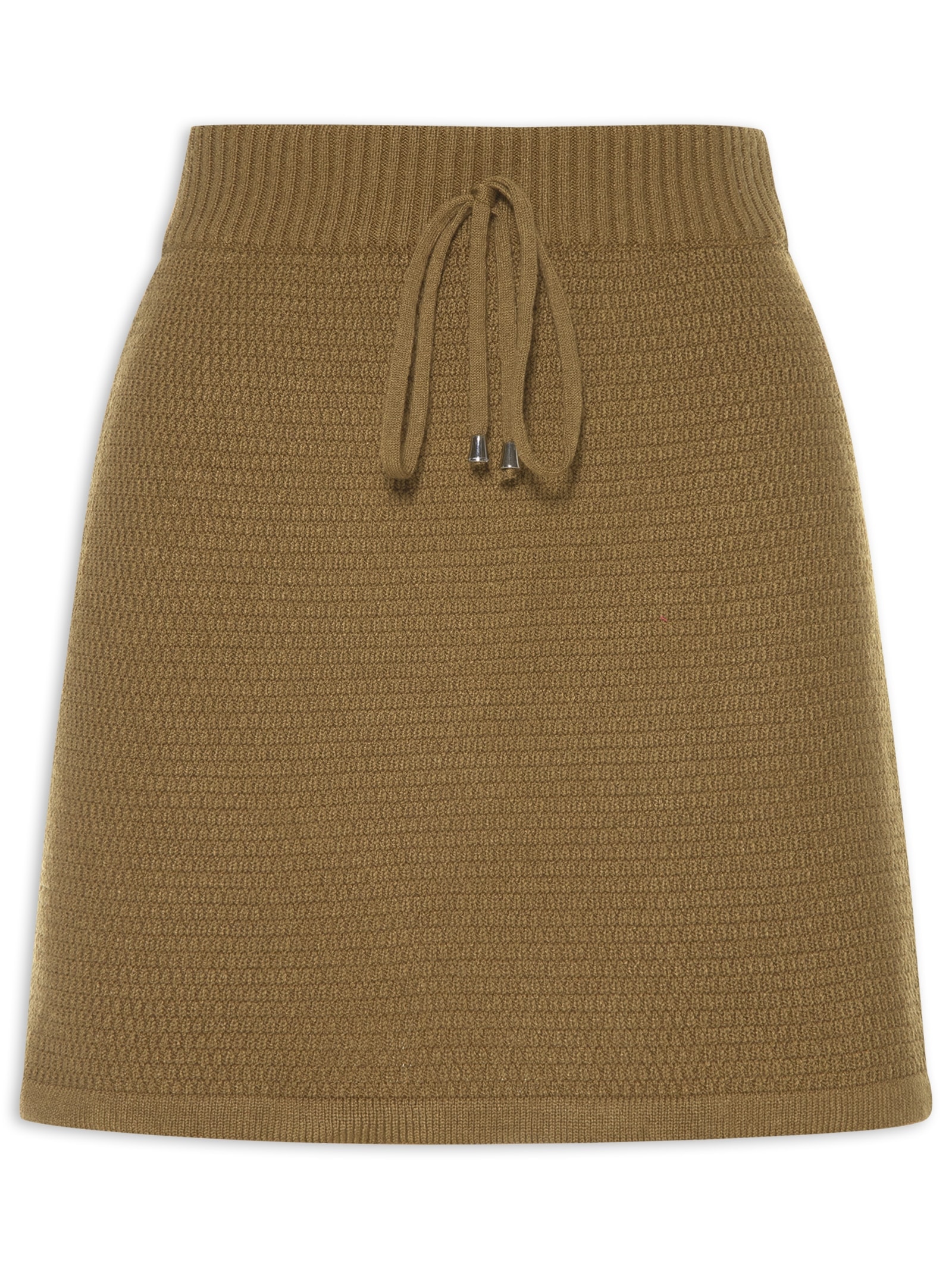 Saia Tricot Marrom Colcci