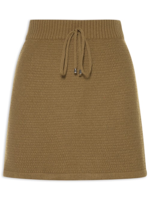 Saia Tricot Marrom