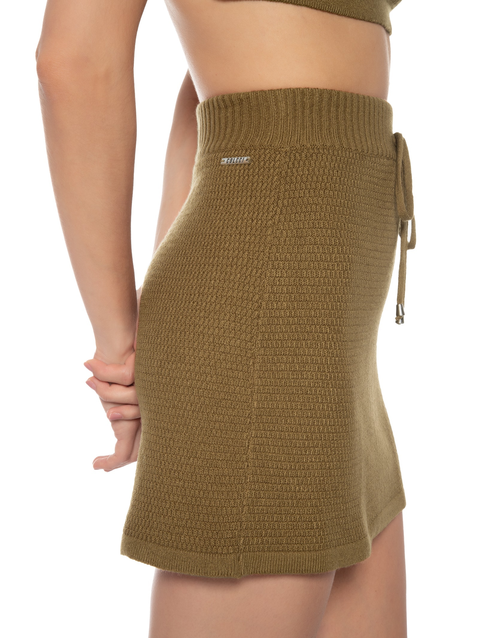 Saia Tricot Marrom Colcci