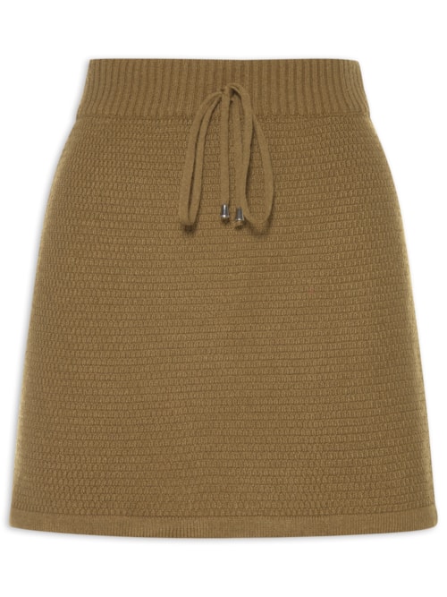 Saia Tricot Marrom