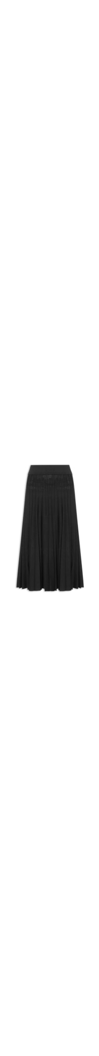 Saia Tricot Plissada - Preto
