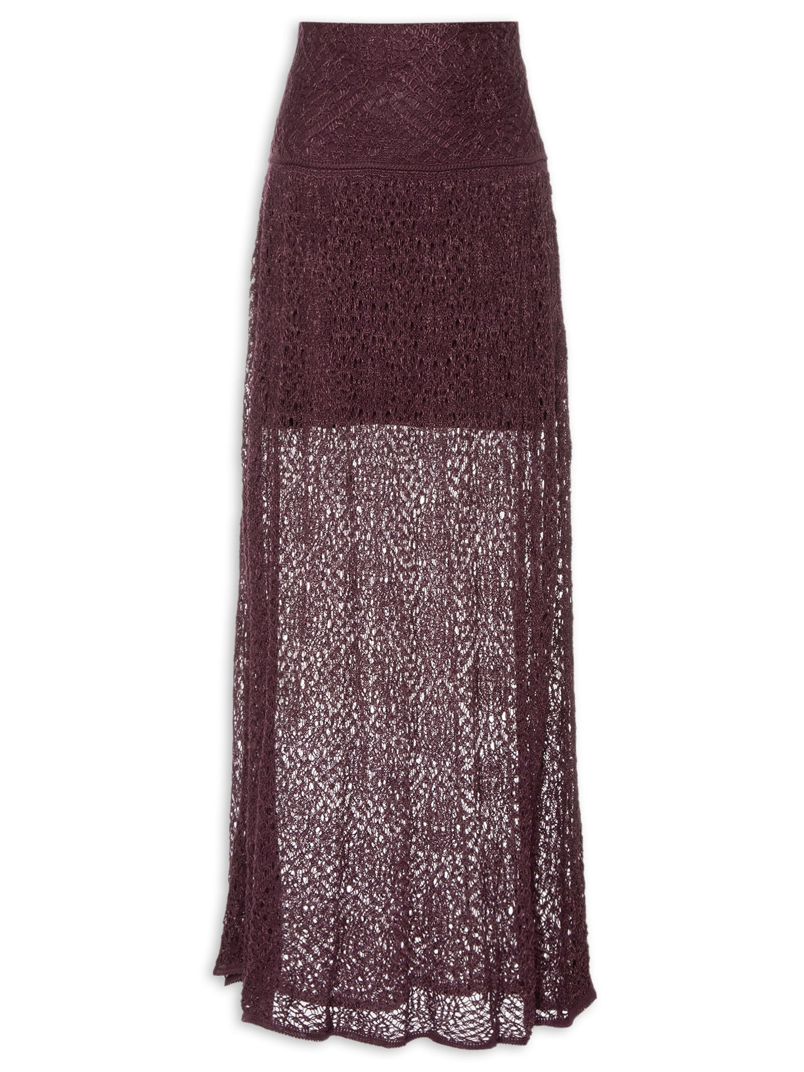 Saia Tricot Rendada Feminina – Vermelho Dress To