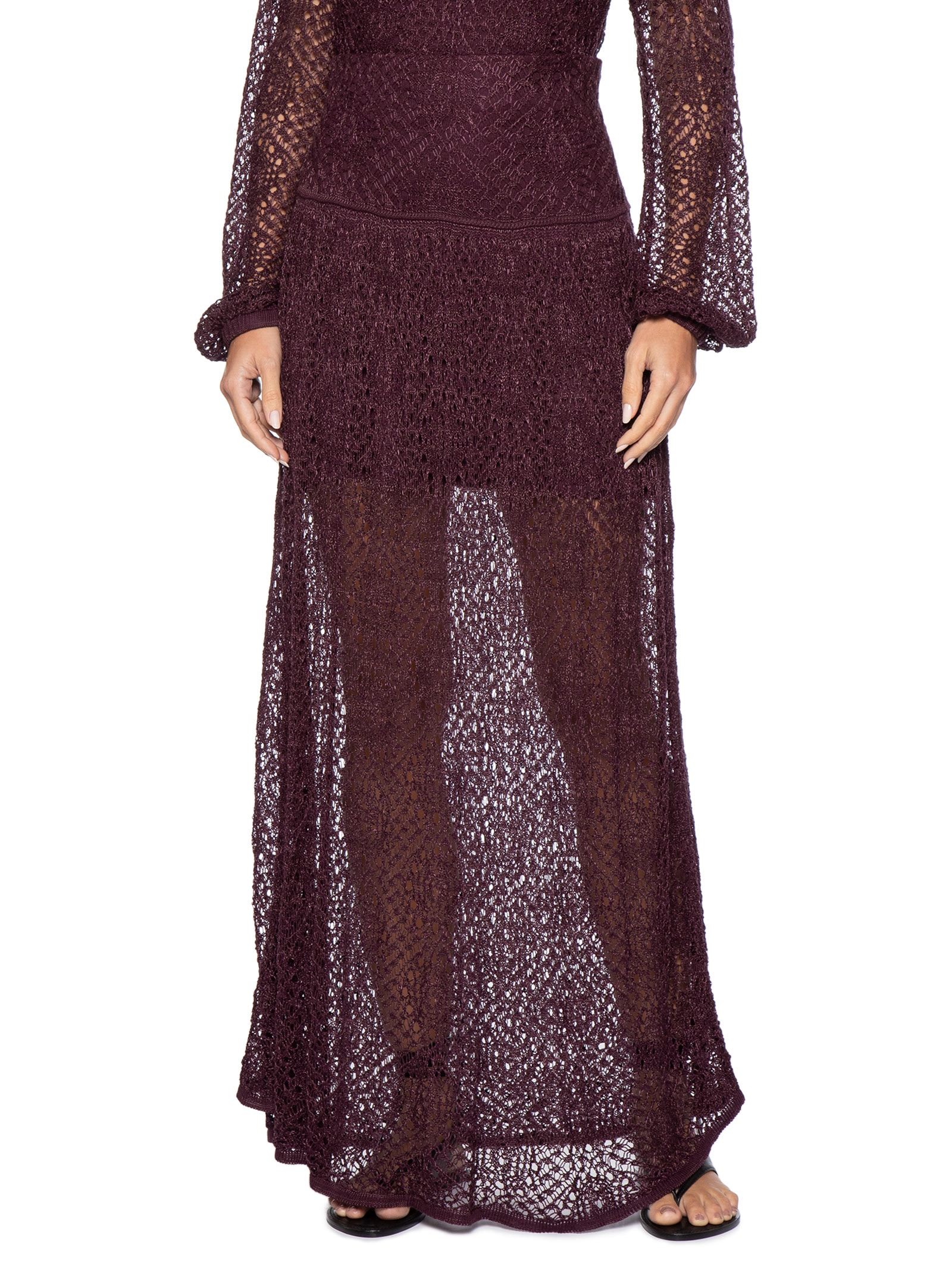 Saia Tricot Rendada Feminina – Vermelho Dress To