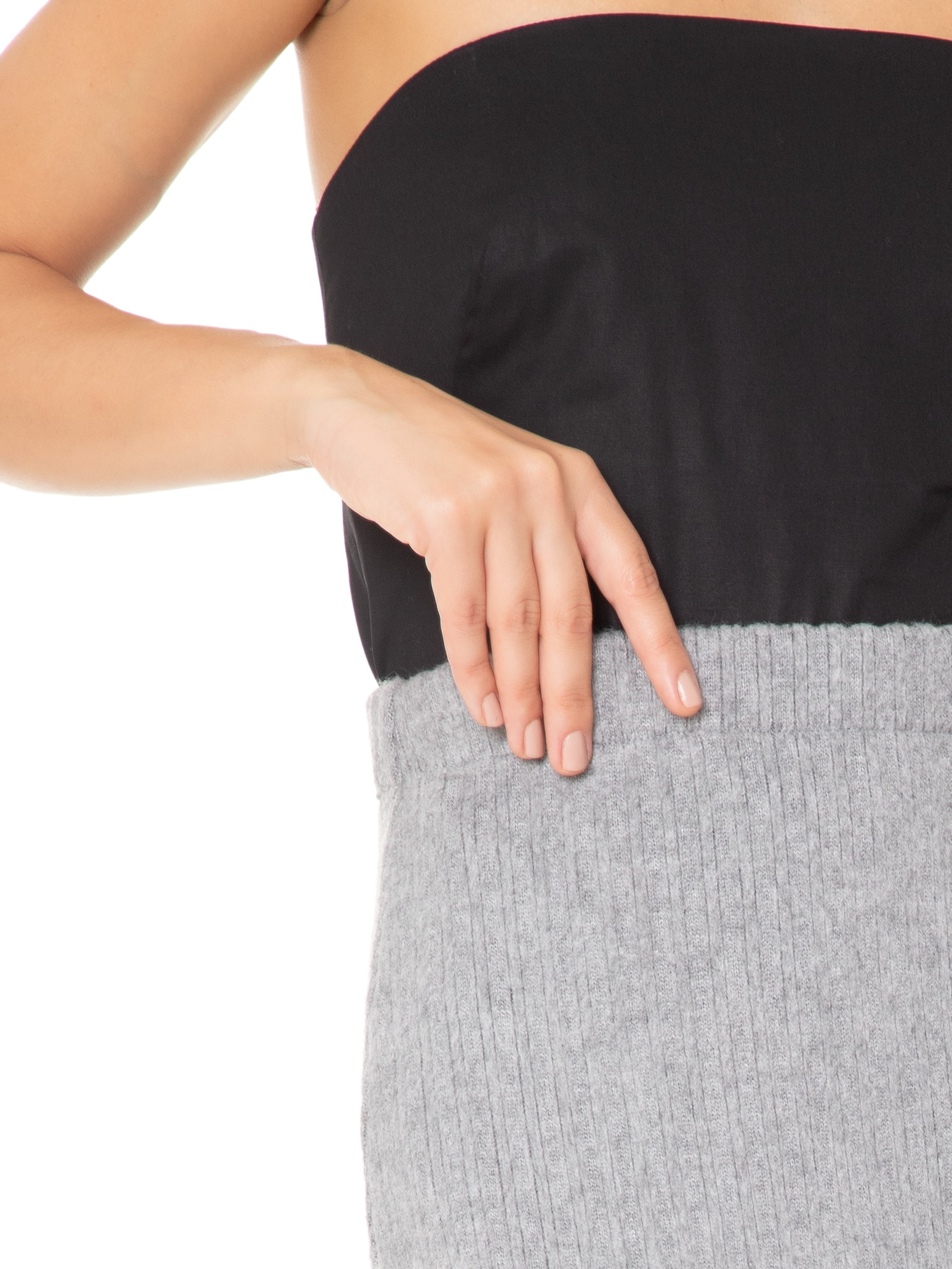 Saia Tricot Super Midi Cinza My Favorite Things