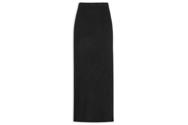 Saia Tricot Super Midi - Preto
