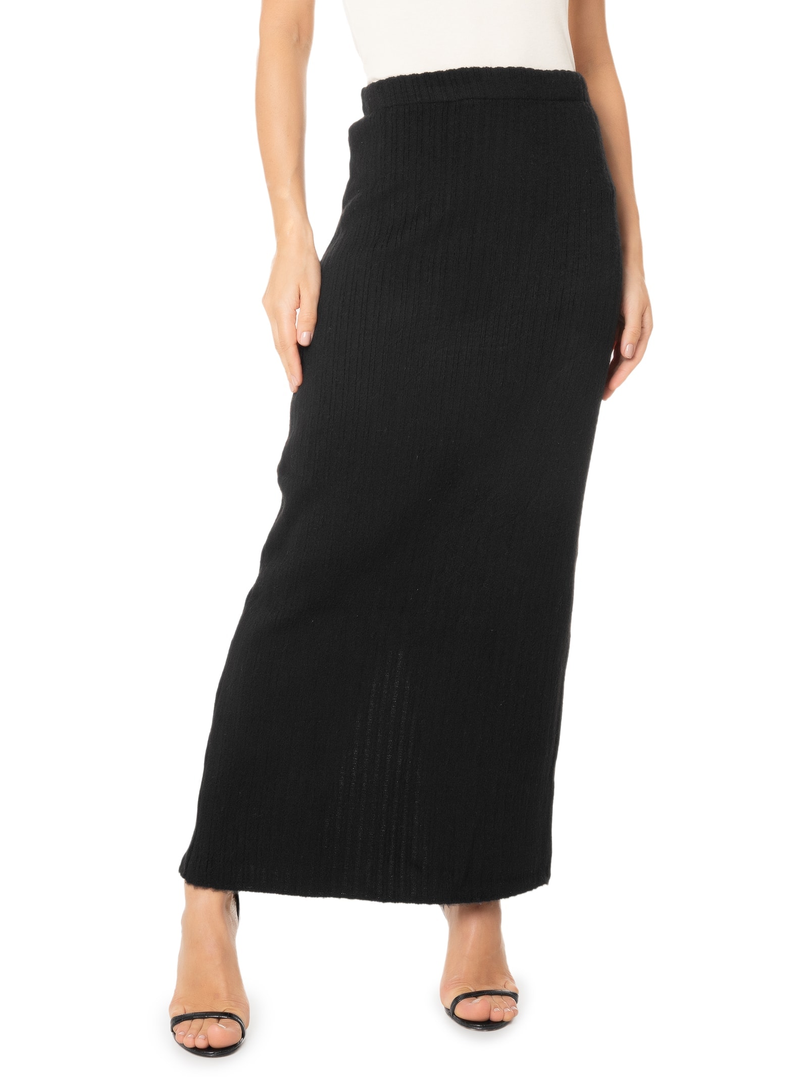 Saia Tricot Super Midi Preto My Favorite Things