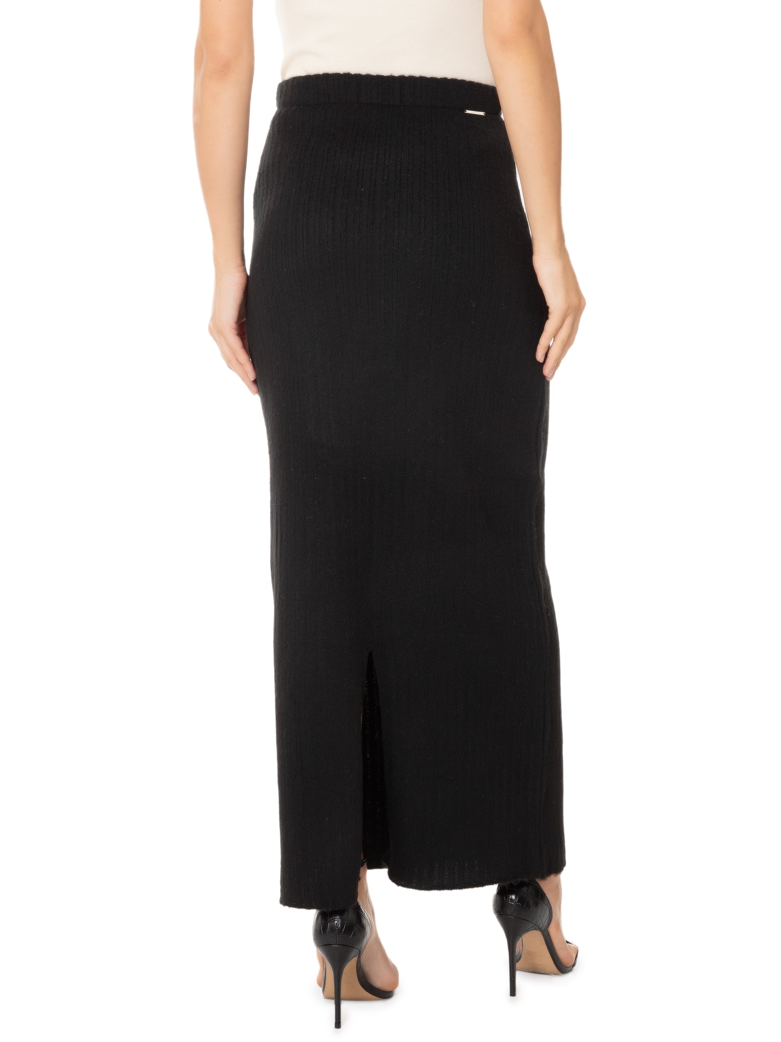 Saia Tricot Super Midi Preto My Favorite Things