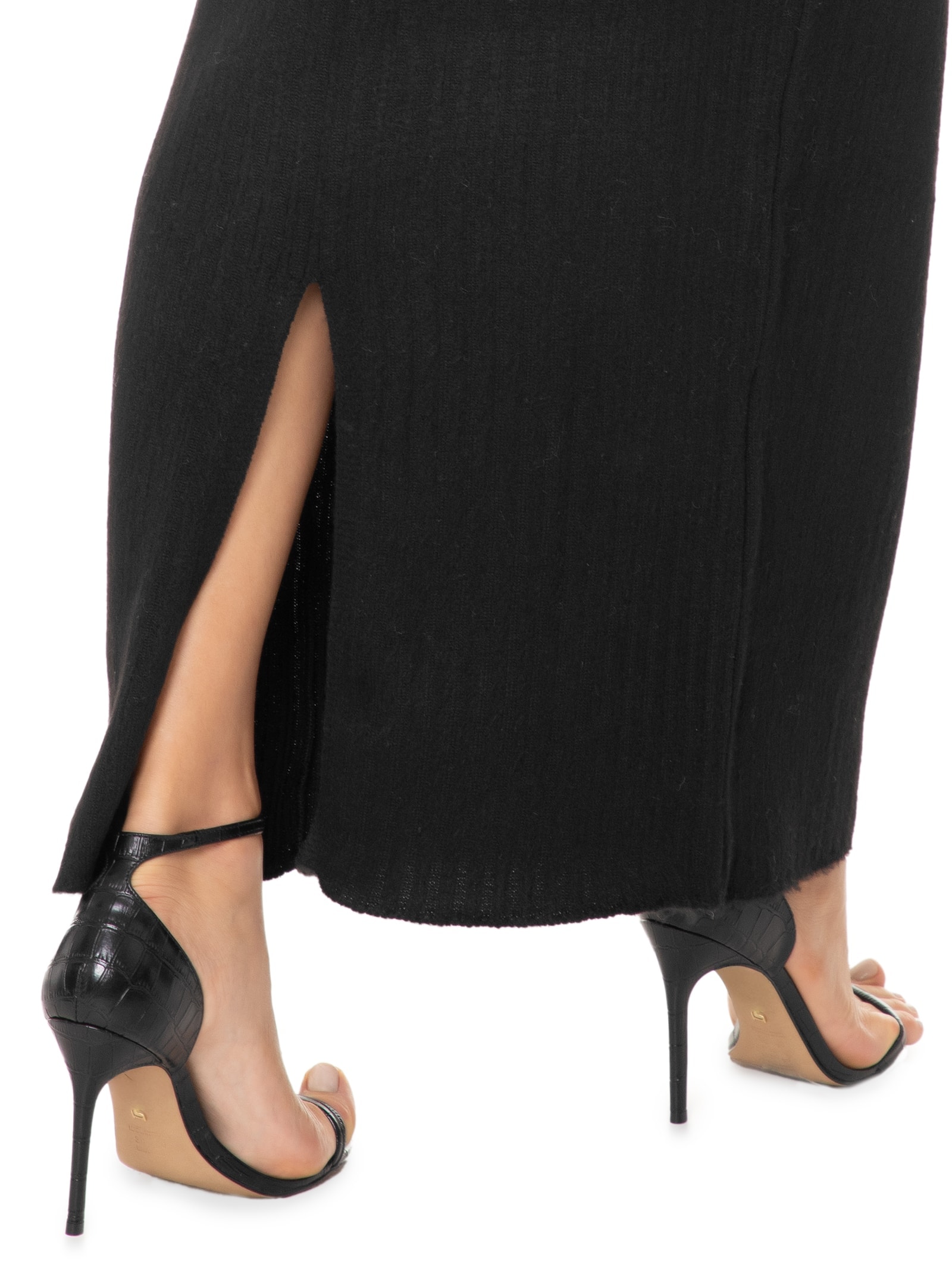 Saia Tricot Super Midi Preto My Favorite Things