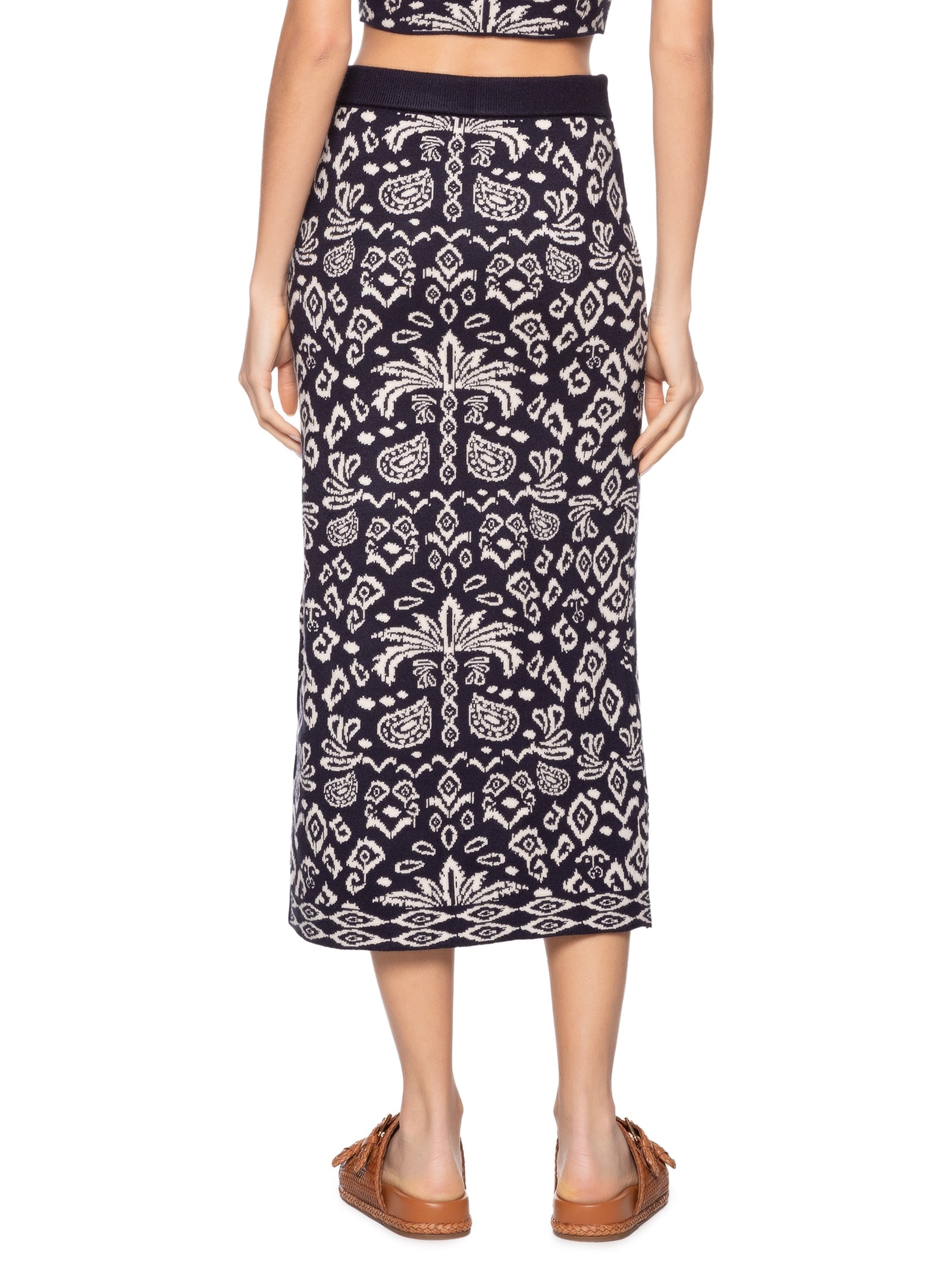 Saia Tricot Tropikat Azul Dress To