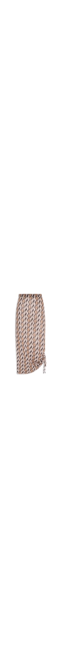 Saia Tule Estampa Areal - Marrom