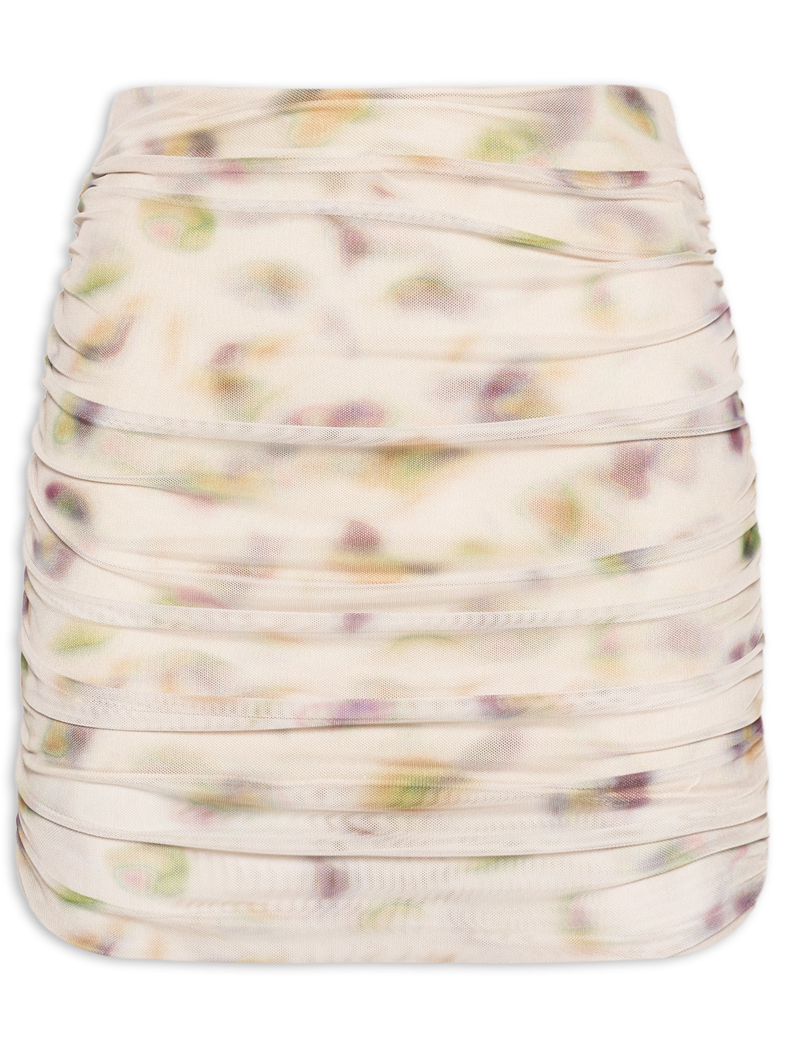 Saia Tule Estampada Oasis Bege Animale Jeans