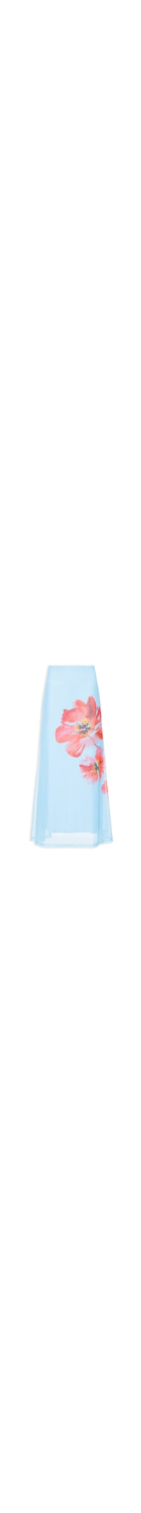Saia Tule Estampado - Azul