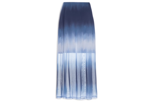 Saia Tule Estampado - Azul