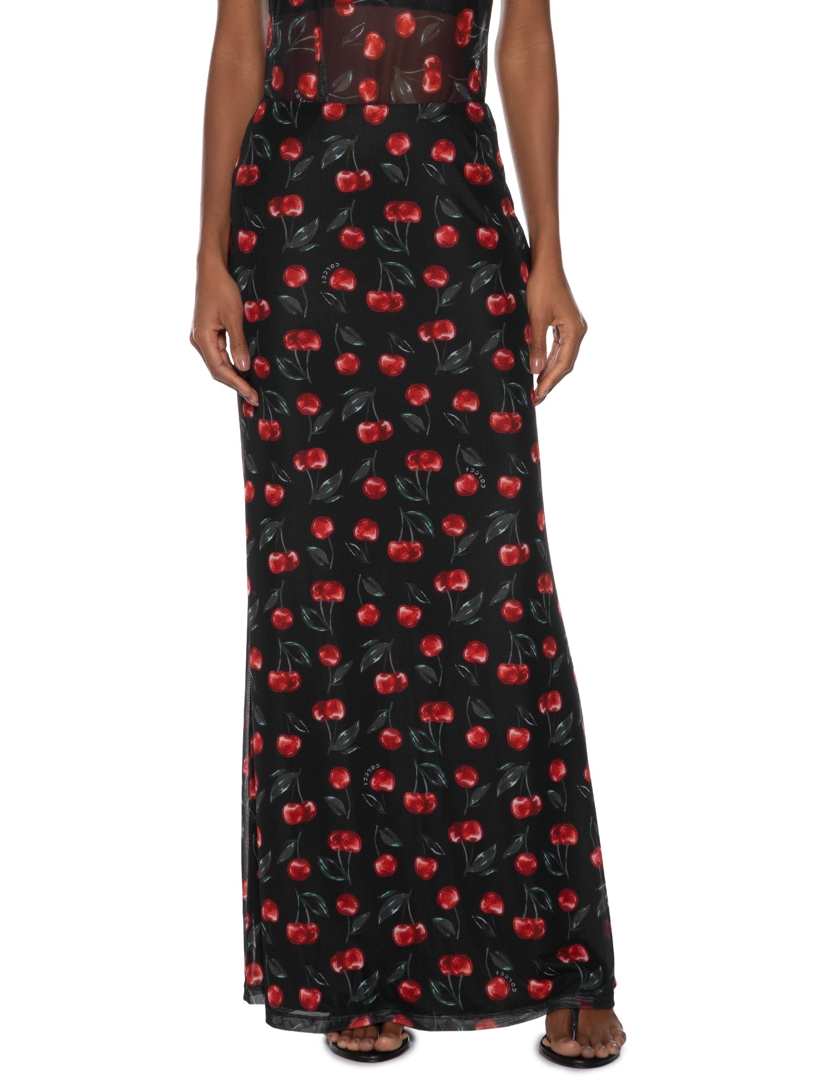 Saia Tule Estampado Preto Colcci