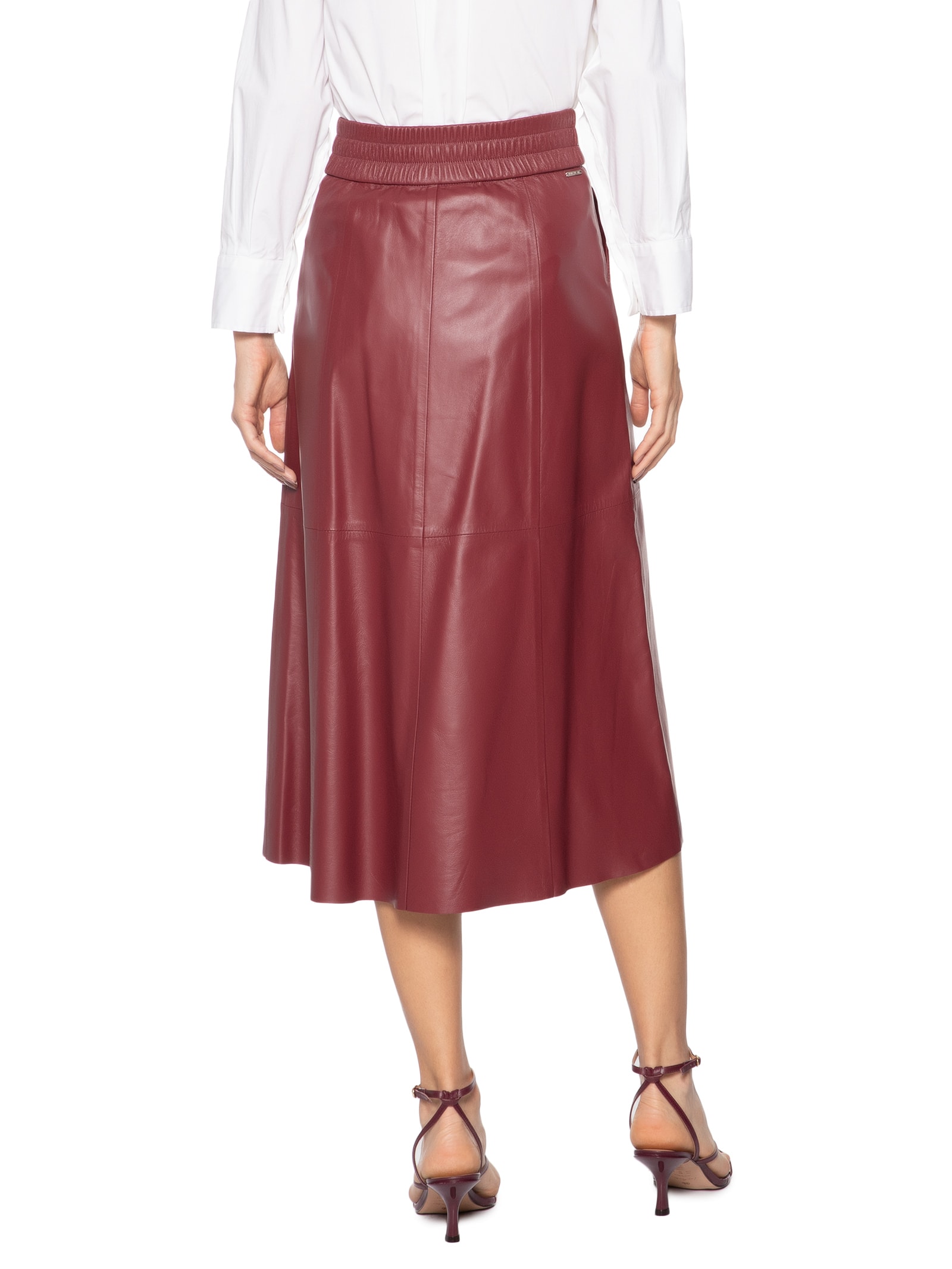 Saia Valen Couro Vermelho Le Lis