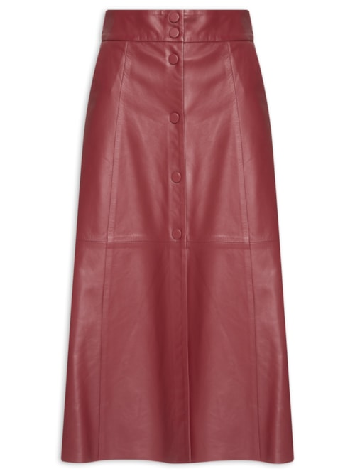 Saia Valen Couro – Vermelho