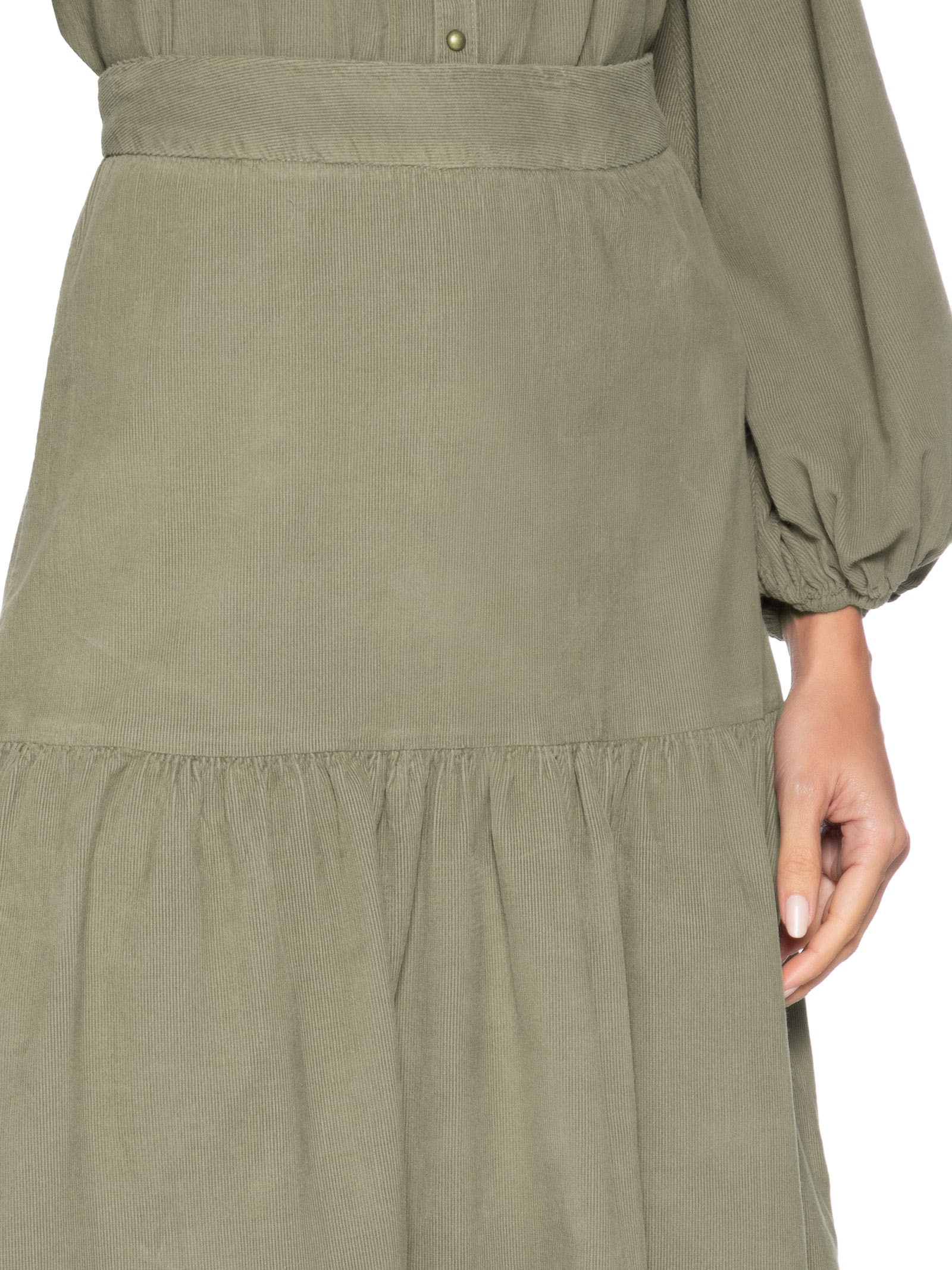 Saia Veludo Cotelê Pala – Verde Maria Filó