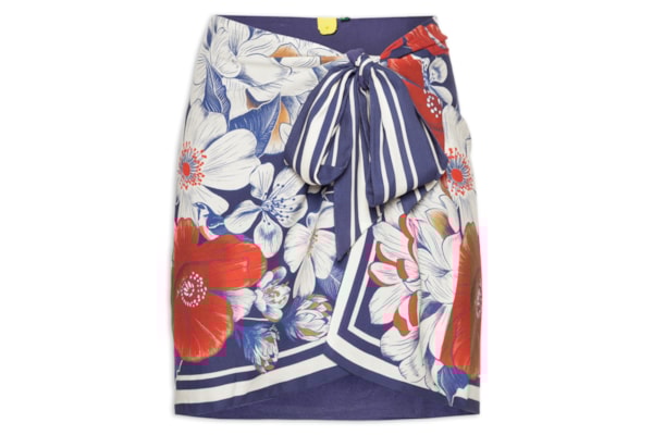 Saia Vera lenço - Azul