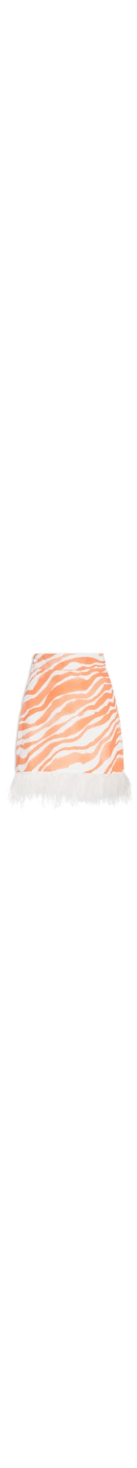 Saia Zebra Detalhe Pluma Tangerin Vibrant - Laranja