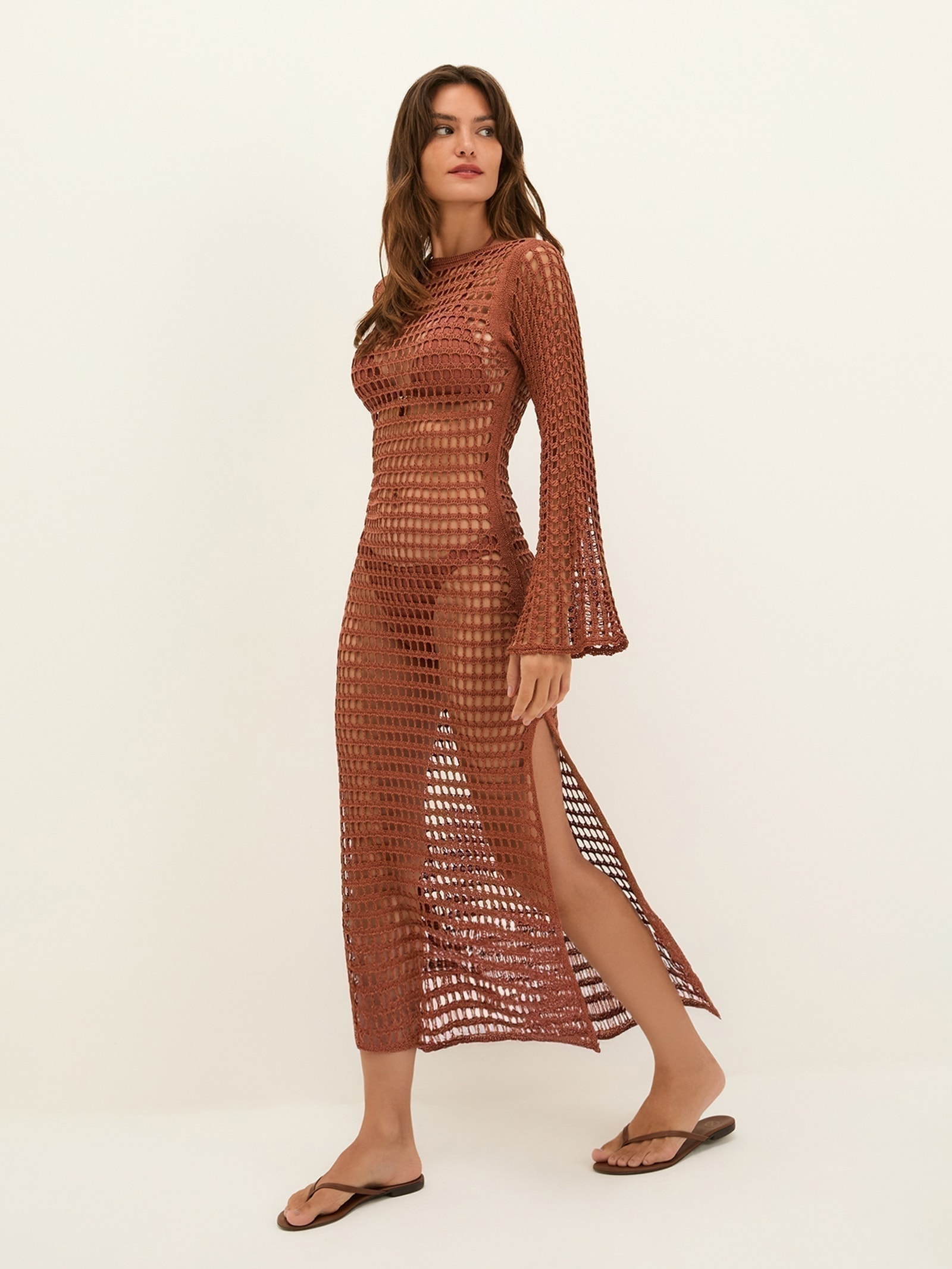 Saída Belle Tricot Marrom Vix