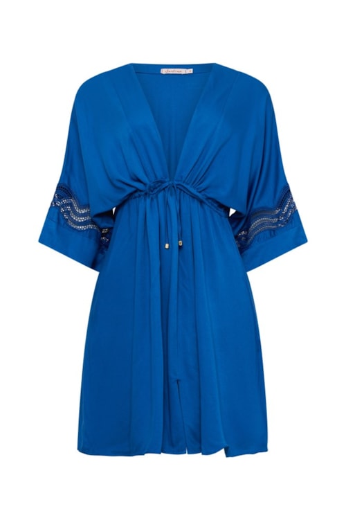 Saída Curta Com Guipuire Ola Azul Capri