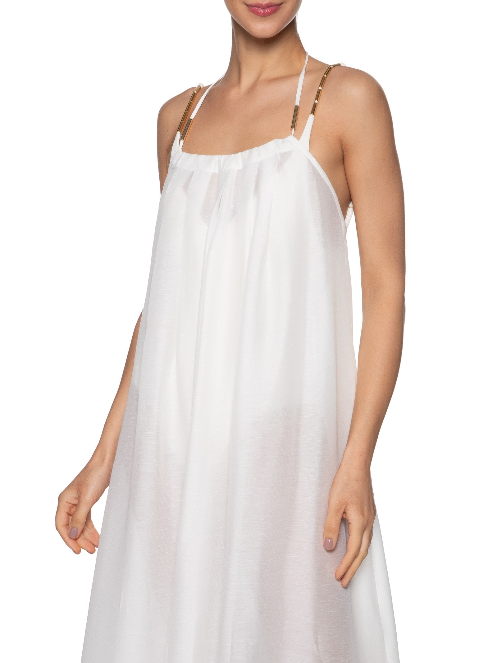 Saída De Praia Ampla Com Transpasse Branco '2Essential