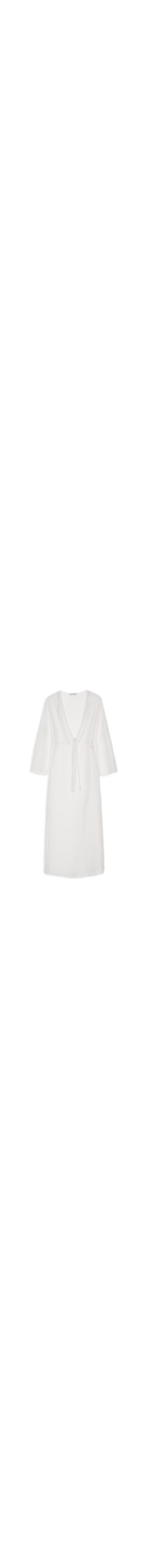 Saída De Praia Com Amarração - Off White